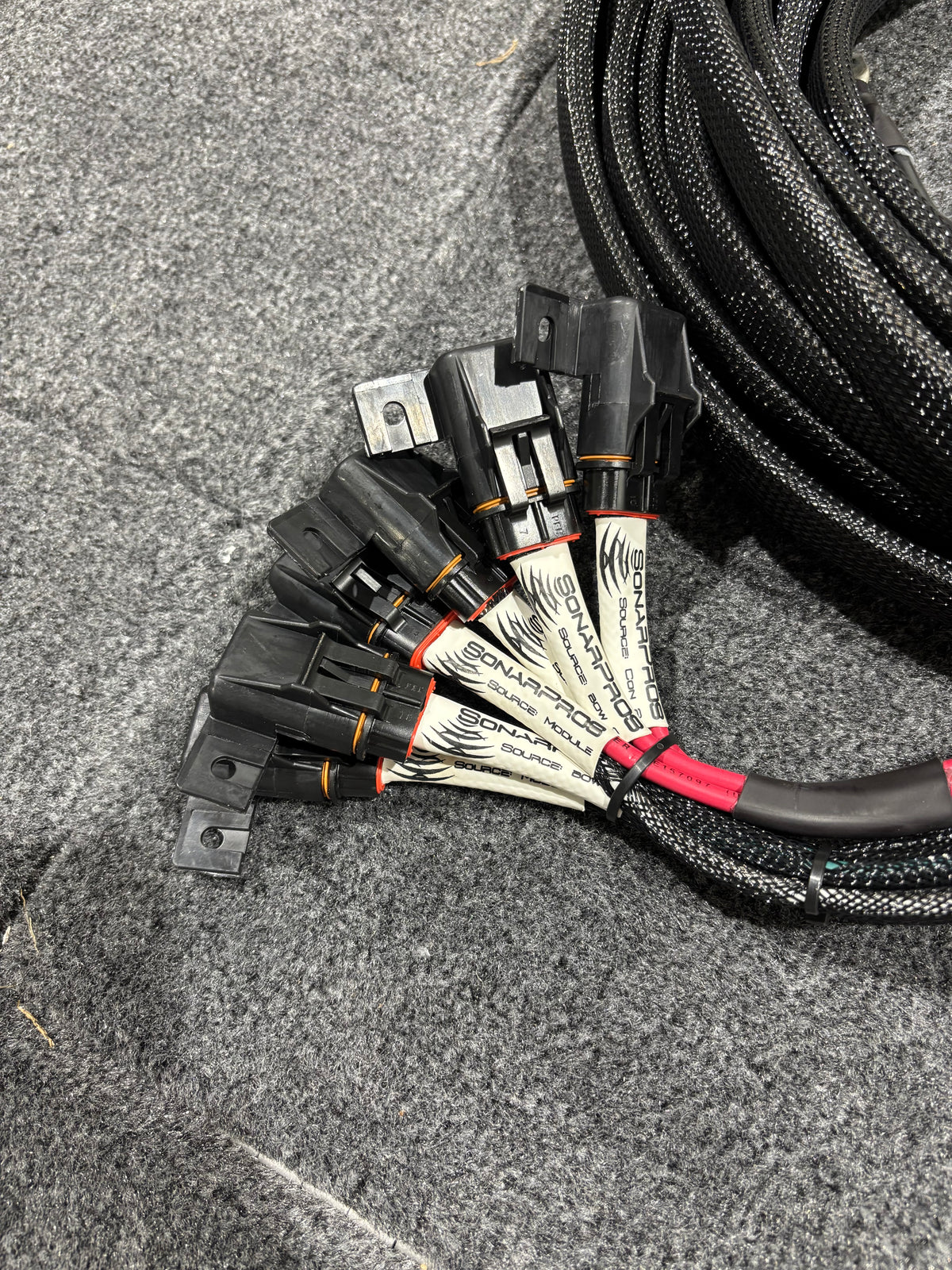 6 Device SonarPros Dedicated Harness (Bass Boat Length)